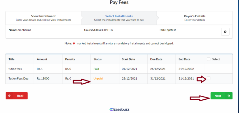 Online Fee Payment - Prestige Public School Pune